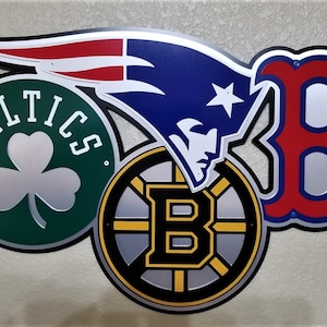 Boston sports teams themed wall décor.