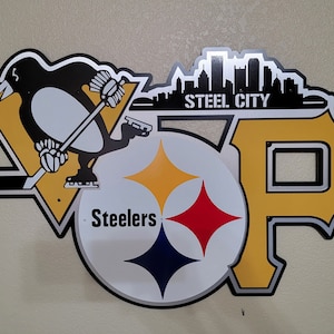 LARGE Pittsburgh sports team&#39;s combo wall décor.