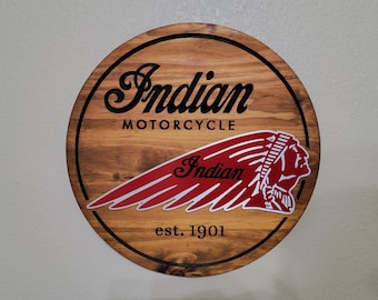 Indian Motorcycle themed Wood wall décor v1 #002