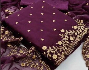 Unstitched Embroidery salwarSuits in 10 Colours  and 2 Designs Salwar Suits
