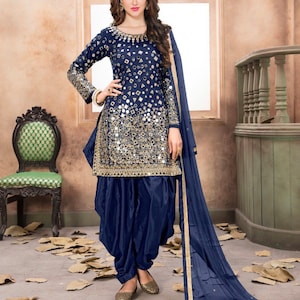 Terno de seda Patiala Salwar