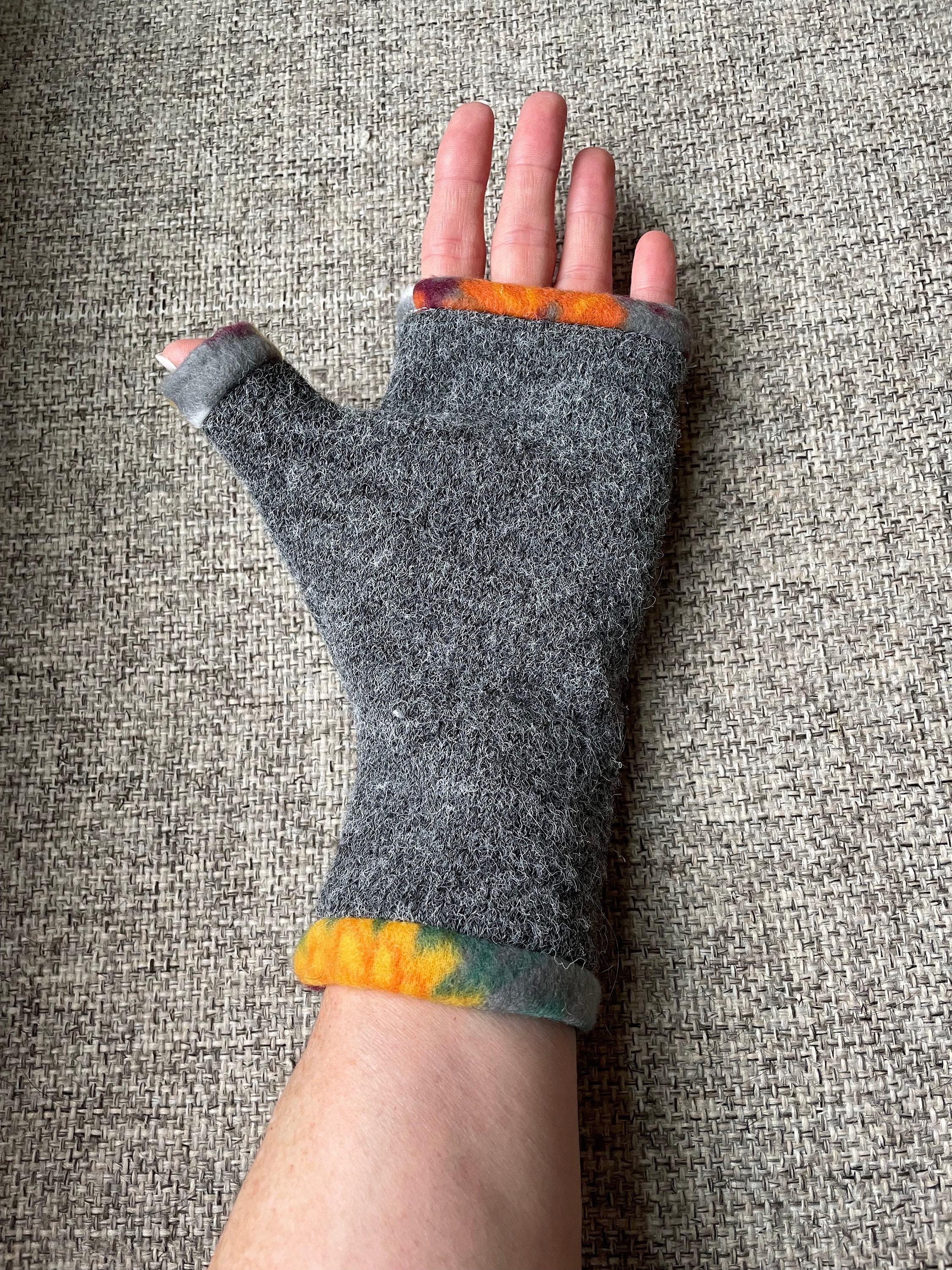Upcycled Fingerless Gloves - Etsy
