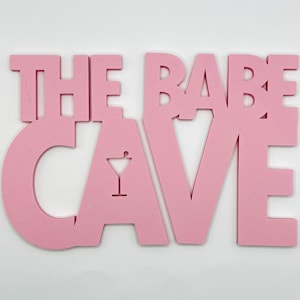 The Babe Cave - Wall Hang Home Decor | Custom Women&#39;s Office Decor | Wall Art | Custom Wall Hang