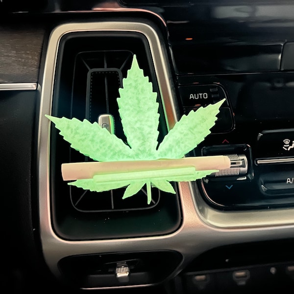 Glow in the Dark - Joint Holder for Car | Marijuana Leaf | Joint Holder | Cannabis Accessories | Stoner Gift