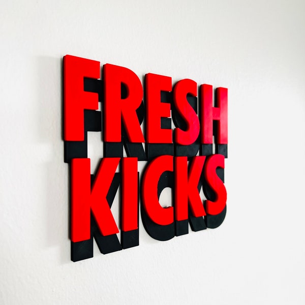 Fresh Kicks Wall Hang | Sneakerhead Gift | Hypebeast Gift | Sneaker Decor | Custom Office Art | Premium Wall Art