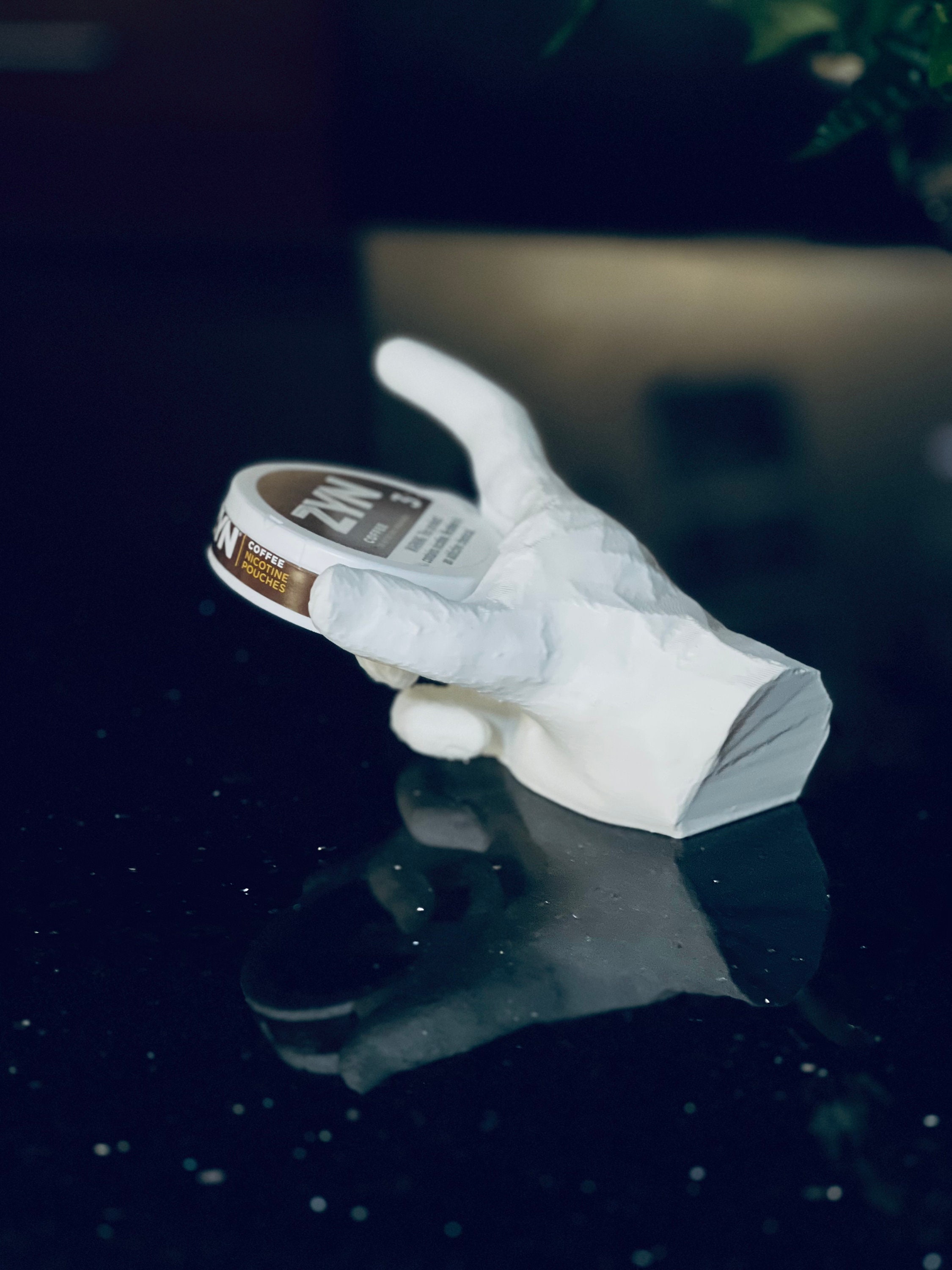 Tin Holder Hand Tin Holder 3D Print Chewing Tobacco Art Gift Desk Decor  Home Decor 