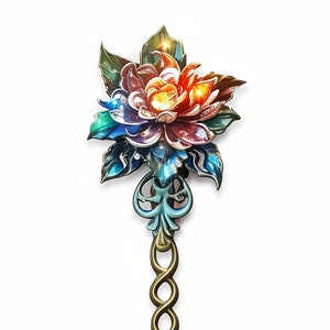 Horquilla ornamentada / Conjunto de 10 / Paquete de imágenes prediseñadas / PNG transparentes / Sin fondo / Descarga digital / USO COMERCIAL GRATUITO / Pin floral gótico