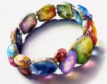 Healing Stone Bracelet | Set of 10 | Clipart Bundle | High Quality JPEGs | Transparent PNGs | Digital Download | FREE COMMERCIAL USE