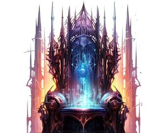 Böser Thron | 10er Set | Clipart-Bundle | Hochwertige JPEGs | Transparente PNGs | Digitaler Download | KOSTENLOSE KOMMERZIELLE NUTZUNG | Fantasy Art