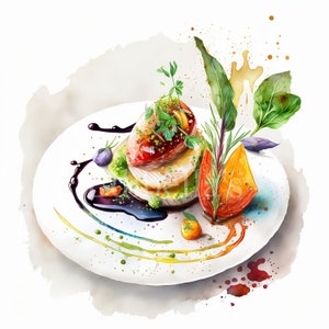Kuchnia francuska | Zestaw 10 | Pakiet clipartów | Wysokiej jakości pliki JPEG | Pobieranie cyfrowe | Do druku | BEZPŁATNE UŻYCIE KOMERCYJNE | Fine French Food Art