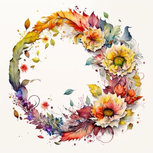 Bloemen Chakram | Set van 10 | Clipart-bundel | JPEG's van hoge kwaliteit | Transparante PNG's | Digitaal downloaden | Bloemsierkunst | GRATIS COMMERCIEEL GEBRUIK