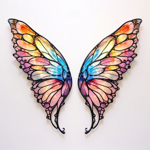 Feenflügel Set (2/4) | 10er Set | Clipart-Bundle | 300 DPI JPEGs | 300 DPI transparente PNGs | Digitaler Download | Kostenlose kommerzielle Nutzung