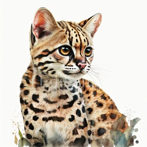 Margay Cat | Set of 10 | Clipart Bundle | High Quality 300 DPI JPEGs | 300 DPI Transparent PNGs | Digital Download | Free Commercial Use