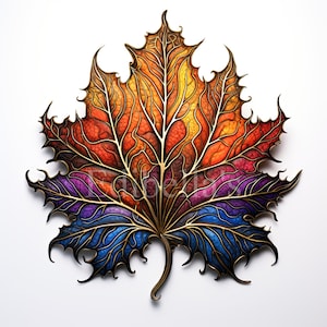 sierlijk blad | Set van 10 | Clipart-bundel | 300 dpi JPEG's van hoge kwaliteit | 300 dpi transparante PNG's | Digitaal downloaden | GRATIS COMMERCIEEL GEBRUIK