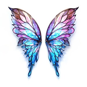 Feenflügel Set (3/4) | 10er Set | Clipart-Bundle | 300 DPI JPEGs | 300 DPI transparente PNGs | Digitaler Download | Kostenlose kommerzielle Nutzung