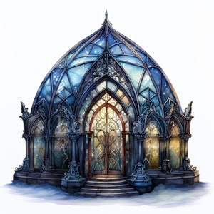 Cúpula de Cristal | Conjunto de 10 | Pacote de clipart | JPEGs de 300 DPI | PNGs transparentes de 300 DPI | Download digital | Uso comercial gratuito | Casa de fantasia