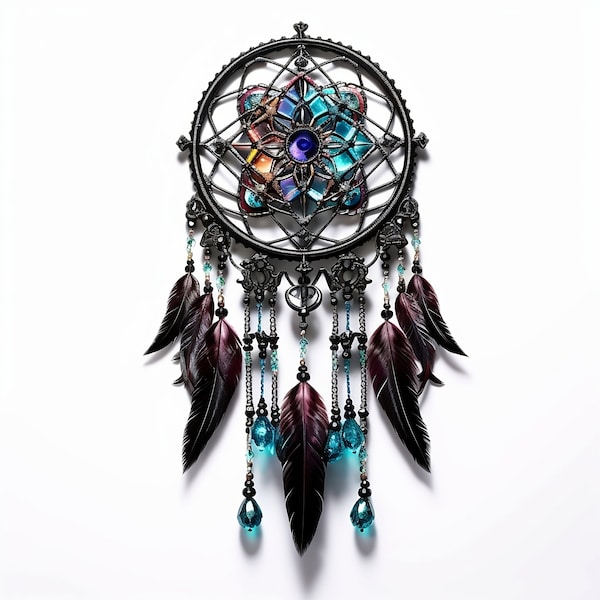 Gothic Dreamcatcher | Set of 10 | Clipart Bundle | High Quality JPEGs | Transparent PNGs | Digital Download | Crystal | FREE COMMERCIAL USE