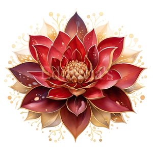 Lotus / Conjunto de 10 / Paquete de imágenes prediseñadas / JPEG de 300 DPI / PNG transparentes de 300 DPI / Descarga digital / Uso comercial gratuito / Arte digital de flores