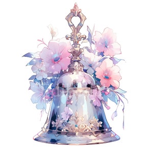bloemen bel | Set van 10 | Clipart-bundel | JPEG's van hoge kwaliteit | Transparante PNG's | Digitaal downloaden | GRATIS COMMERCIEEL GEBRUIK | Fantasie bruiloft