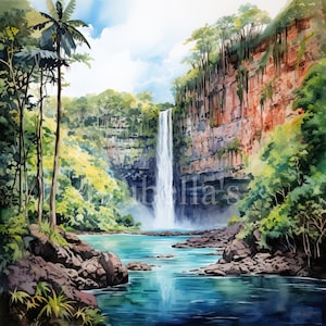Hawaï | Set van 10 | Clipart-bundel | PNG's JPEG's van hoge kwaliteit | Digitaal downloaden | GRATIS COMMERCIEEL GEBRUIK | Molokini Lahaina Iao Wailua Waimea