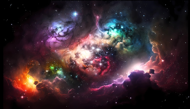 Galaxy Desktop Wallpaper | Set of 10 | Wallpaper Bundle | High Quality PDFs and JPGs | Digital Download | 6656 x 3840 Pixels | Night Stars image 6