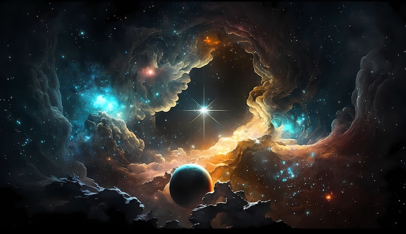 Galaxy Desktop Wallpaper | Set of 10 | Wallpaper Bundle | High Quality PDFs and JPGs | Digital Download | 6656 x 3840 Pixels | Night Stars image 7