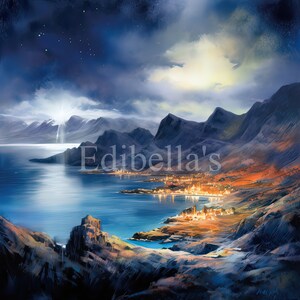 Het eiland Skye, Schotland | Set van 10 | Clipart-bundel | PNG's en JPEG's van hoge kwaliteit | Digitaal downloaden | GRATIS COMMERCIEEL GEBRUIK