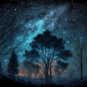 Galaxy Desktop Wallpaper | Set of 10 | Wallpaper Bundle | High Quality PDFs and JPGs | Digital Download | 6656 x 3840 Pixels | Night Stars image 3