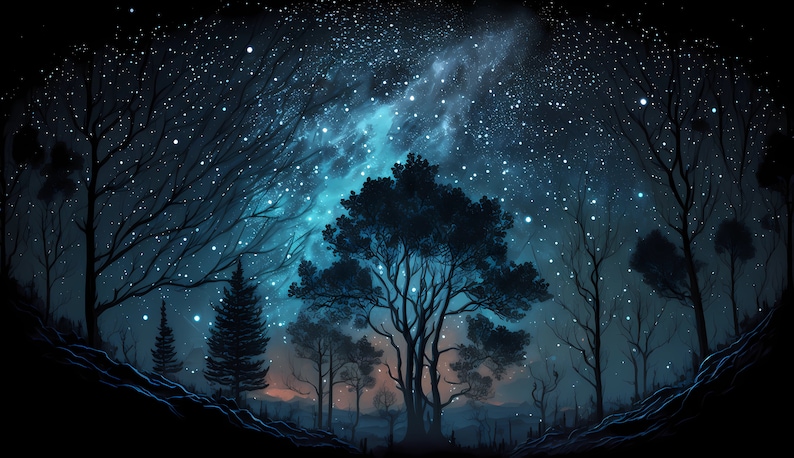 Galaxy Desktop Wallpaper | Set of 10 | Wallpaper Bundle | High Quality PDFs and JPGs | Digital Download | 6656 x 3840 Pixels | Night Stars image 3