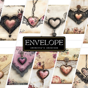 Envelop | Set van 12 | Clipartbundel | 300 dpi jpg's | 300 dpi transparante png's | Digitale download | Gratis commercieel gebruik | Vintage brief