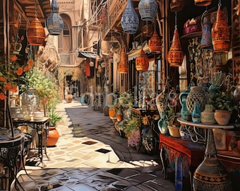 Morocco | Set of 10 | Clipart Bundle | 300 DPI JPEGs and PNGs | Digital Download | Free Commercial Use | Meknes Sahara Marrakech Asilah Fez