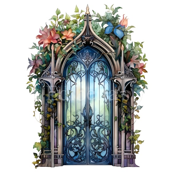Gothic Fantasy Door | Set of 10 | Clipart Bundle | High Quality JPEGs | Transparent PNGs | Digital Download | FREE COMMERCIAL USE
