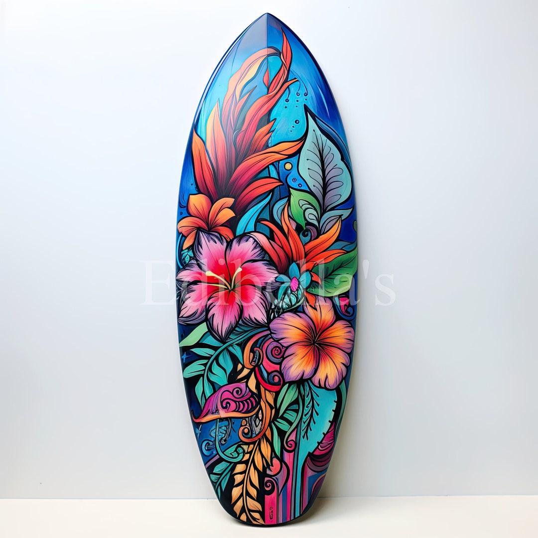 Floral Surfboard | Set of 10 | Clipart Bundle | High Quality 300 DPI ...