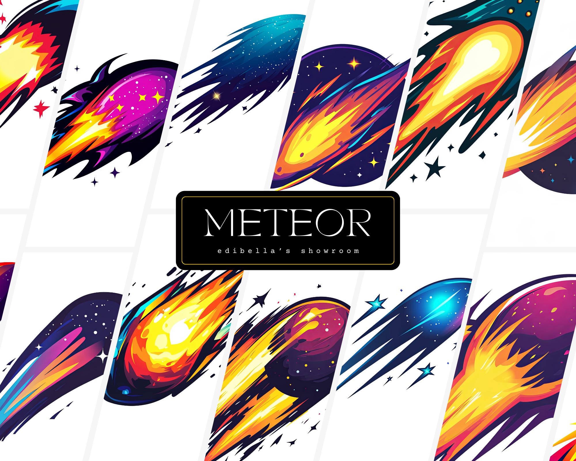 Meteor | Set of 12 | Clipart Bundle | 300 DPI Jpgs | 300 DPI ...