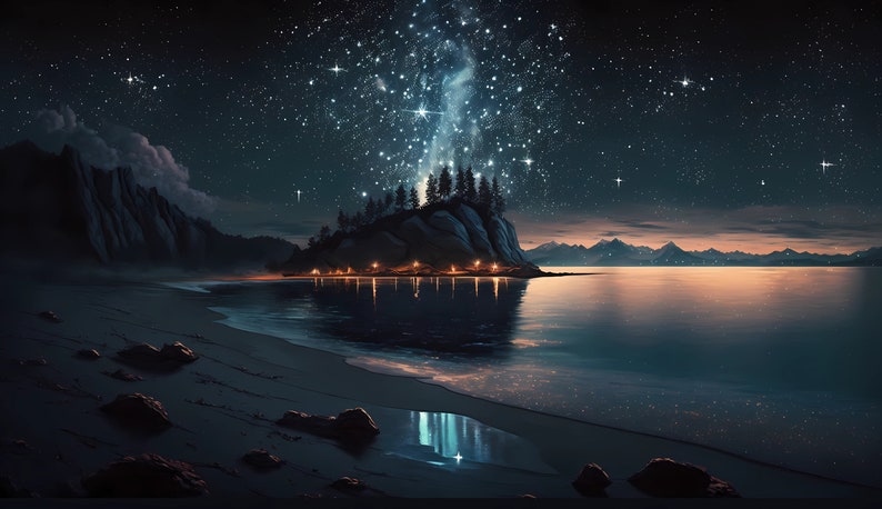 Galaxy Desktop Wallpaper | Set of 10 | Wallpaper Bundle | High Quality PDFs and JPGs | Digital Download | 6656 x 3840 Pixels | Night Stars image 4