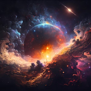 Galaxy Desktop Wallpaper | Set of 10 | Wallpaper Bundle | High Quality PDFs and JPGs | Digital Download | 6656 x 3840 Pixels | Night Stars image 9