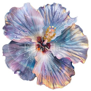 Pastel Hibiscus Sublimation Clipart 4 / 300 DPI JPEG y PNG transparente / 4096 x 4096 Pixeles / 13.65 x 13.65 pulgadas / Descarga digital