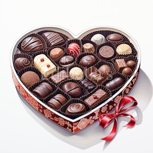 Caixa de Chocolate | Arte Digital | Conjunto com 10 | Pacote de Cliparts | JPEGs e PNGs Transparentes de 300 DPI | Download Digital | Uso Comercial Gratuito