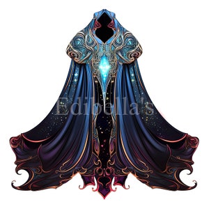 Magic Cape Set of 10 Clipart Bundle Hi Res 300 DPI Jpegs and