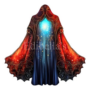 Magic Cape Set of 10 Clipart Bundle Hi Res 300 DPI Jpegs and