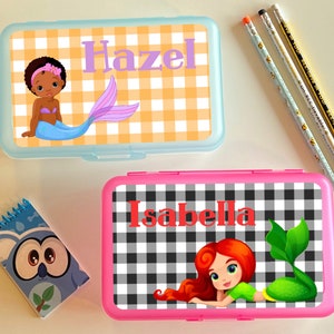 Personalized Pencil Box,School Pencil Box,Back to School,Girls Pencil Box,Water Resistant Label