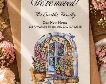 We’ve Moved Announcement Cards,New Address Cards,Moving Announcement Printed Cards, Housewarming Announcement,Moving Cards with Envelopes