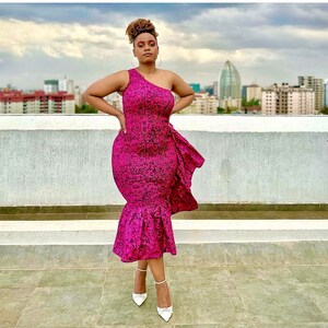 One shoulder ankara styles store