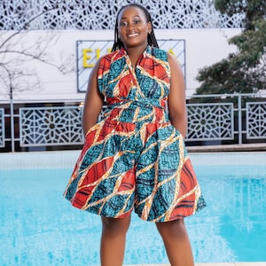 African Print Infinity Romper, Infinity Romper, Ankara Infinity Romper, Stylish Infinity Rompers for Ladies, Rompers for Women, Rompers.