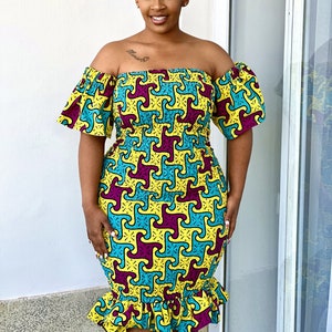 Women&#39;s African Print Bodycon Dress