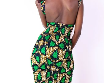 Ankara Bodycon Dress, African Print Bodycon Dress, Ankara Bodycon Stretch Dress, Stretchy African Print Dress, Smokey Bodycon Ankara Dress