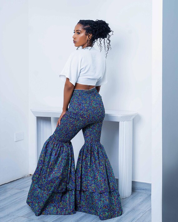 African Print Stretchy Flare Legs Pants, Ankara High-waisted Bell Bottom  Pants, Ankara Flared Pants, African Pants, Flared African Pants. - Etsy