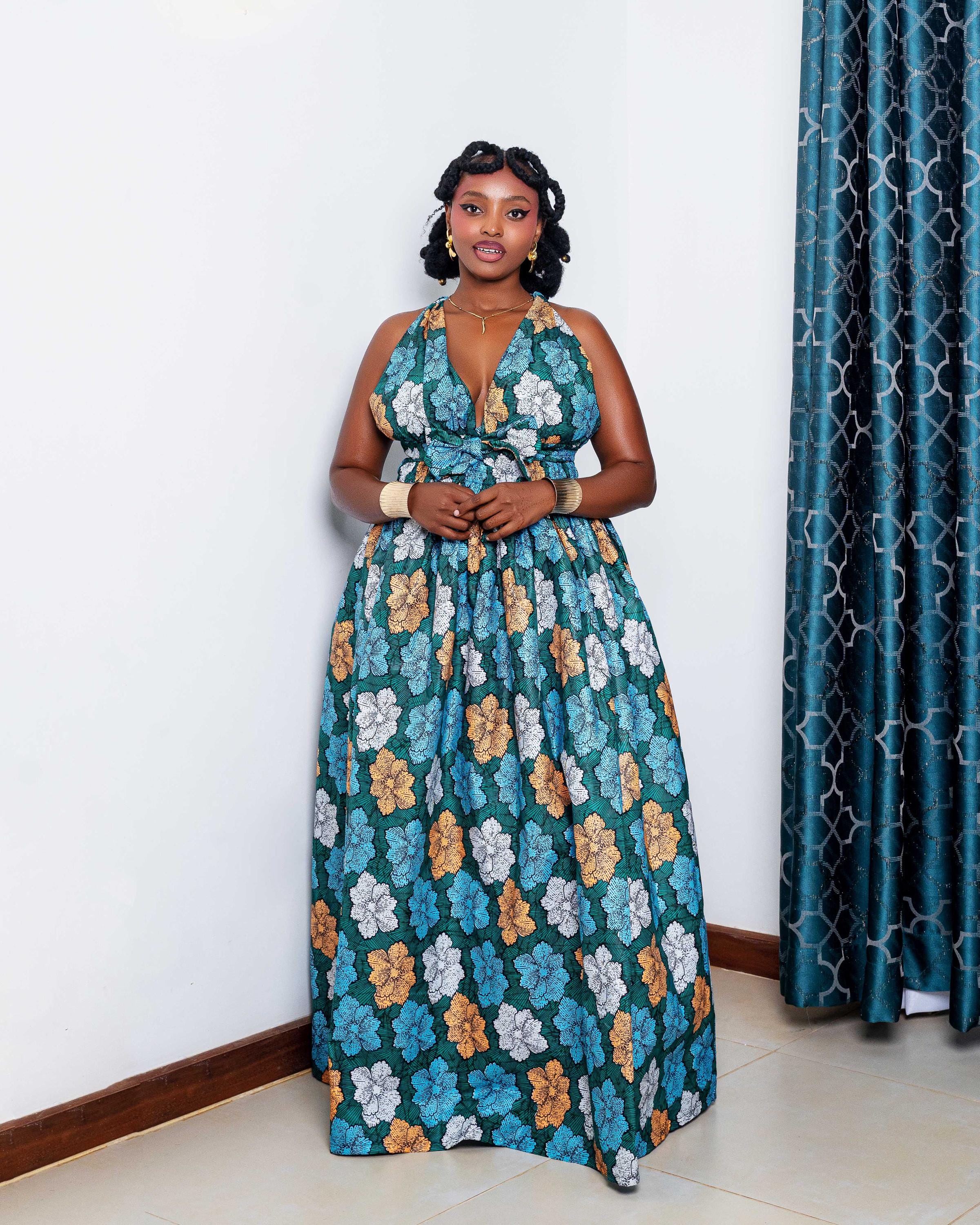 African Print Infinity Maxi Dress, African Infinity Dress