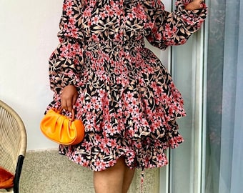 Floral Off-Shoulder Dress/ women dress/ casual dress