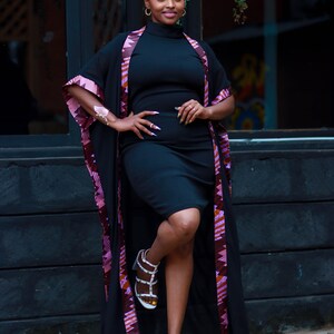 Mandisa African print Kimono with belt main image 1